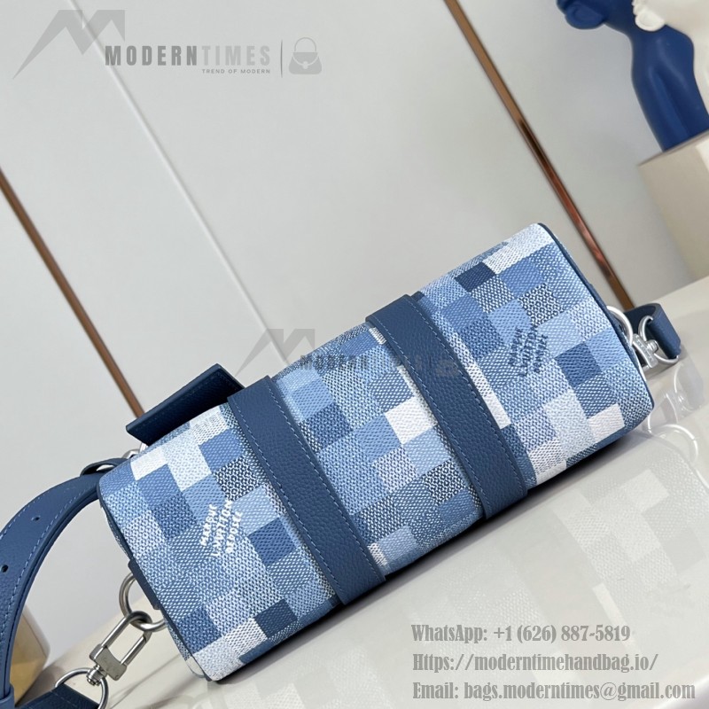 Louis Vuitton Keepall Bandoulière 25 M28600 Damoflage Coated Canvas Travel Bag with Leather Handles