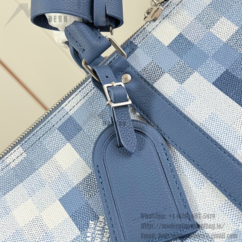  Louis Vuitton Keepall Bandoulière Damoflage Coated Canvas Travel Bag M28842 M29601 with Pixelated Damier Camouflage