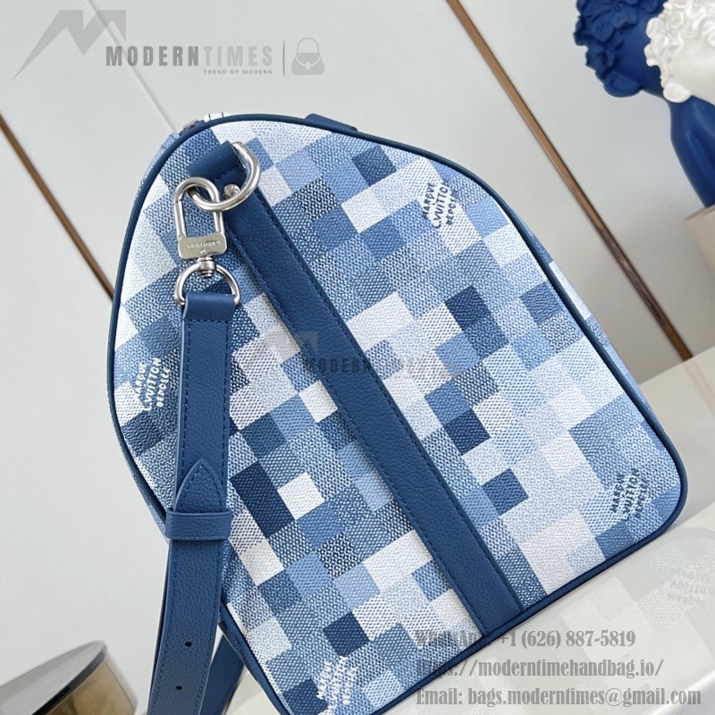  Louis Vuitton Keepall Bandoulière Damoflage Coated Canvas Travel Bag M28842 M29601 with Pixelated Damier Camouflage