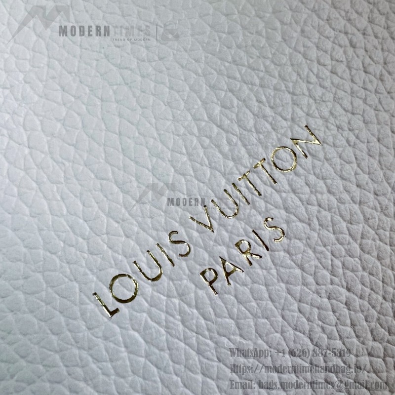 Louis Vuitton All In BB M29112 Low Key Grained Calfskin Leather Bucket Bag with LV Padlock and Monogram Pouch