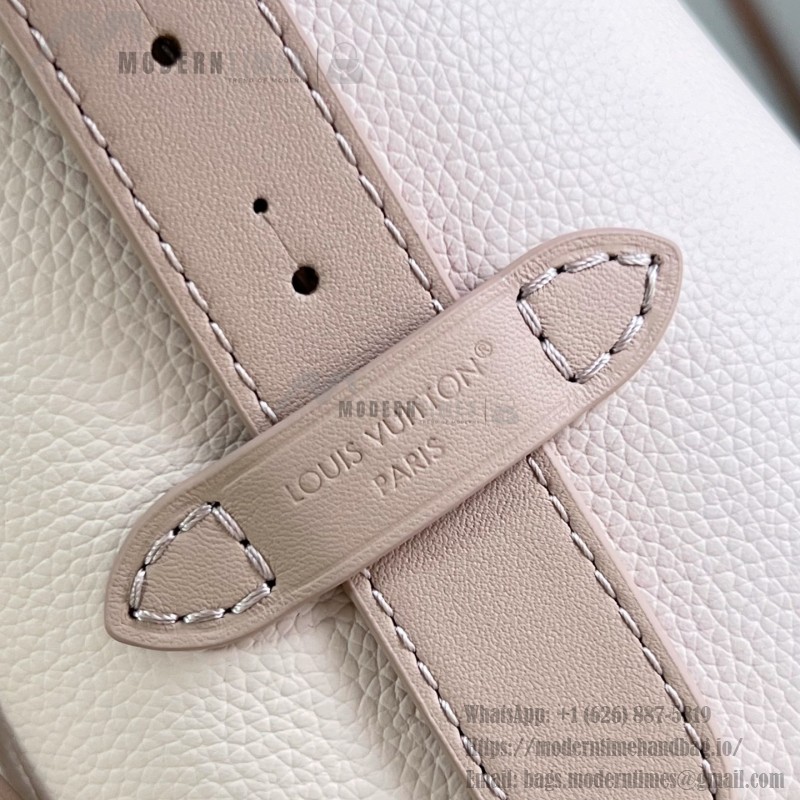 Louis Vuitton All In BB M29112 Low Key Grained Calfskin Leather Bucket Bag with LV Padlock and Monogram Pouch