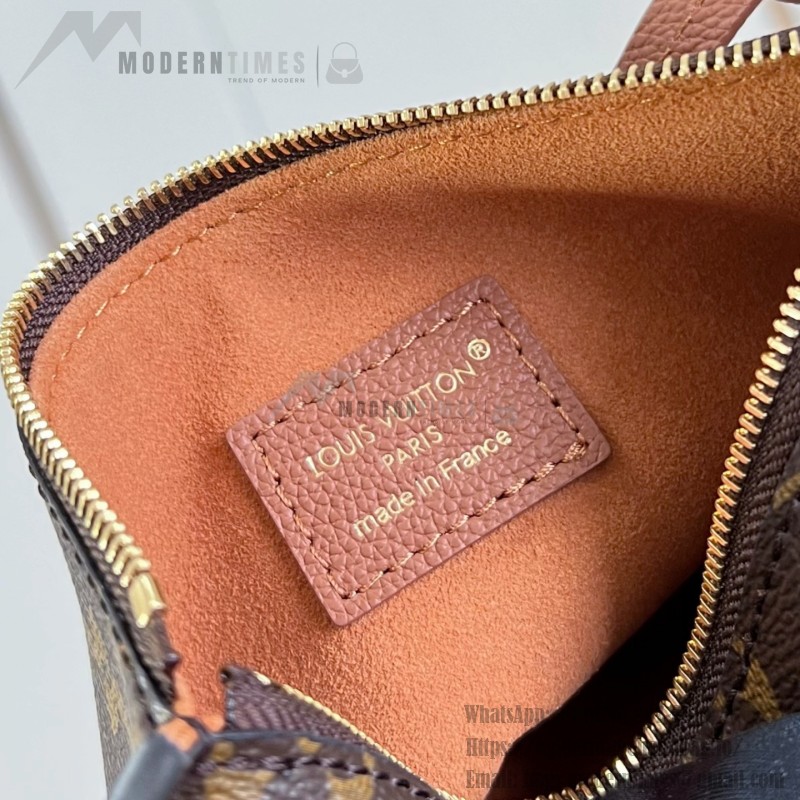 Louis Vuitton Low Key Hobo MM Flight Mode Leather Shoulder Bag M29144 M29156 with V-Shaped Design
