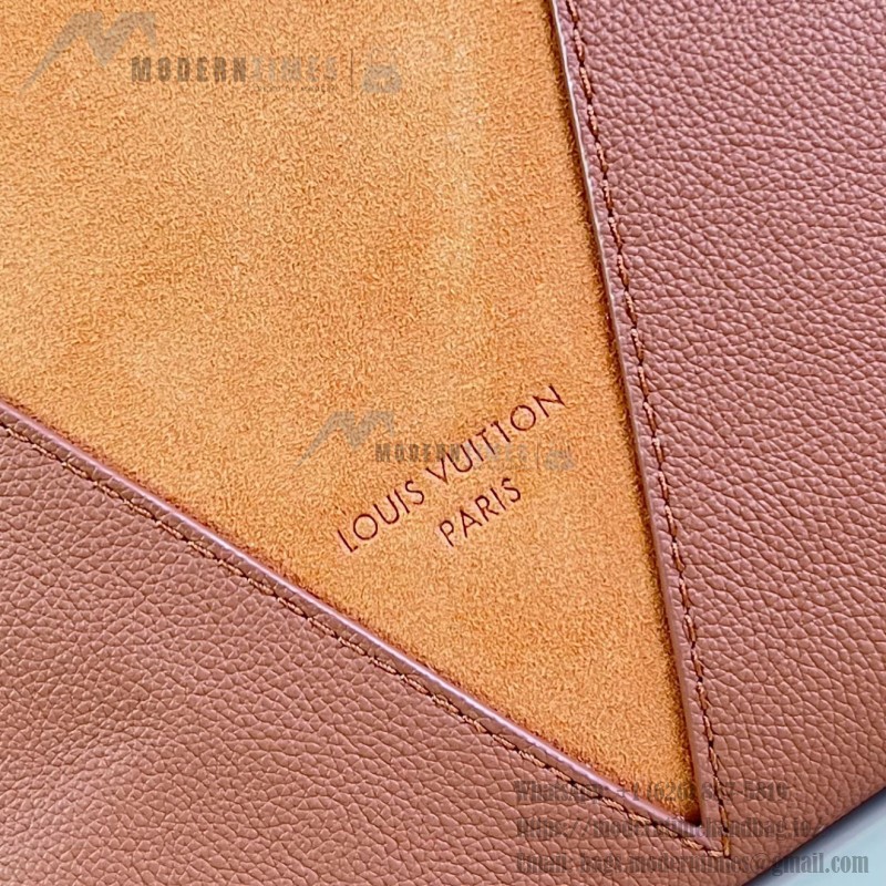 Louis Vuitton Low Key Hobo MM Flight Mode Leather Shoulder Bag M29144 M29156 with V-Shaped Design