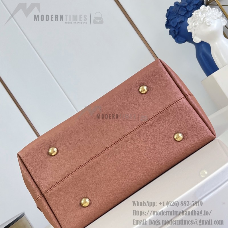 Louis Vuitton Low Key Hobo MM Flight Mode Leather Shoulder Bag M29144 M29156 with V-Shaped Design