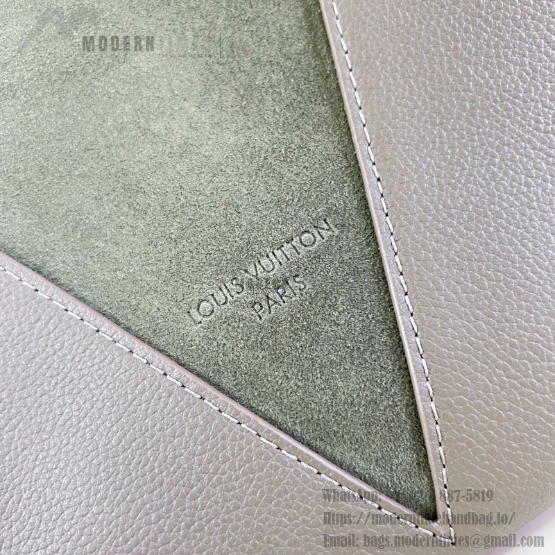 Louis Vuitton Low Key Hobo MM Flight Mode Leather Shoulder Bag M29144 M29156 with V-Shaped Design