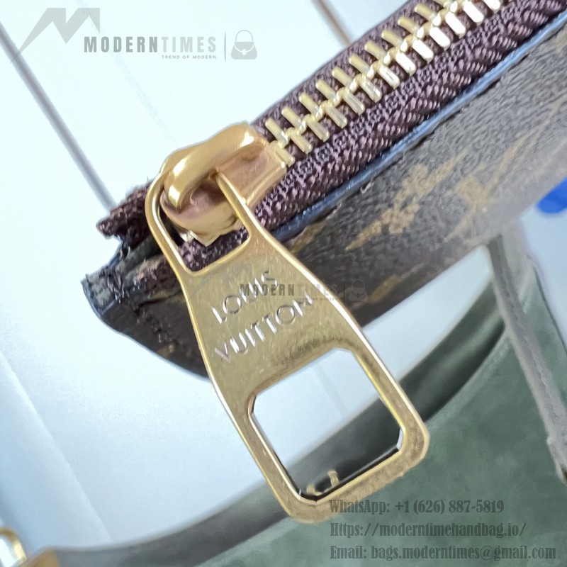 Louis Vuitton Low Key Hobo MM Flight Mode Leather Shoulder Bag M29144 M29156 with V-Shaped Design