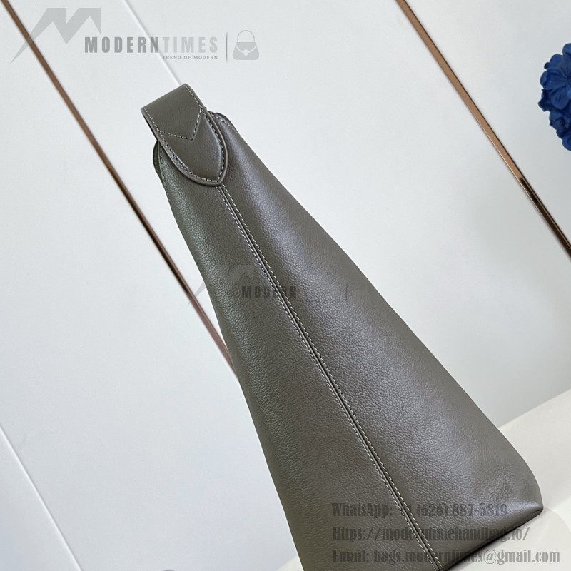 Louis Vuitton Low Key Hobo MM Flight Mode Leather Shoulder Bag M29144 M29156 with V-Shaped Design