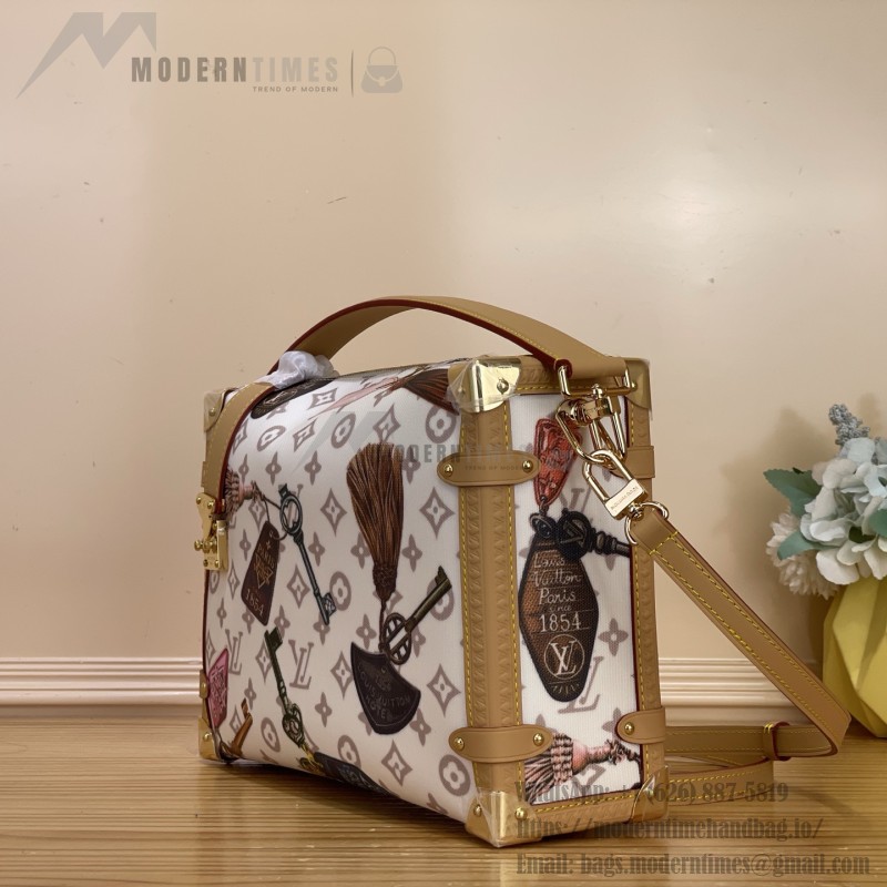 Louis Vuitton Side Trunk Large Handbag M29355 Monogram Dune Canvas with Multicolor Key Print and S-Lock