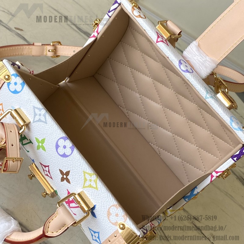  Louis Vuitton Speedy Trunk 20 M27833 Monogram Multicolore Canvas Handbag with Gold Hardware and Leather Trim