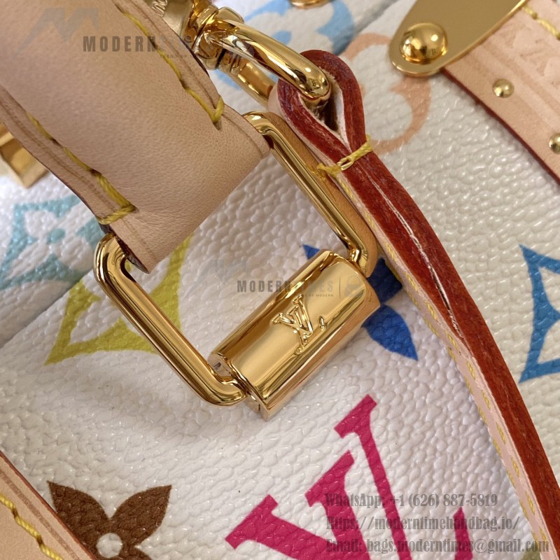  Louis Vuitton Speedy Trunk 20 M27833 Monogram Multicolore Canvas Handbag with Gold Hardware and Leather Trim