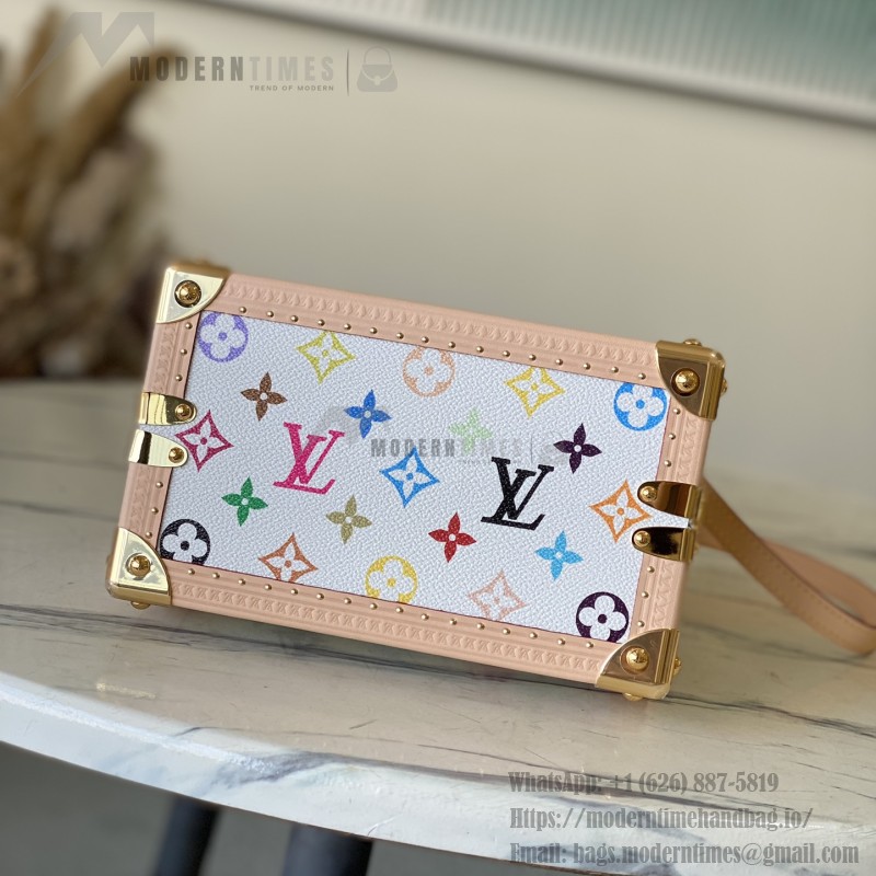  Louis Vuitton Speedy Trunk 20 M27833 Monogram Multicolore Canvas Handbag with Gold Hardware and Leather Trim