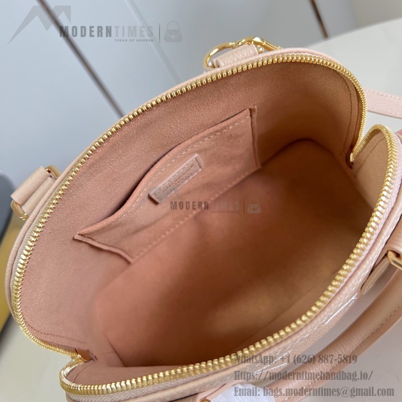 Louis Vuitton Alma BB M28458 Monogram Empreinte Couture Leather Handbag with Gold Padlock and Embroidered Finish