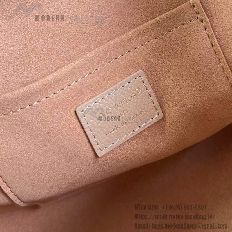 Louis Vuitton Alma BB M28458 Monogram Empreinte Couture Leather Handbag with Gold Padlock and Embroidered Finish