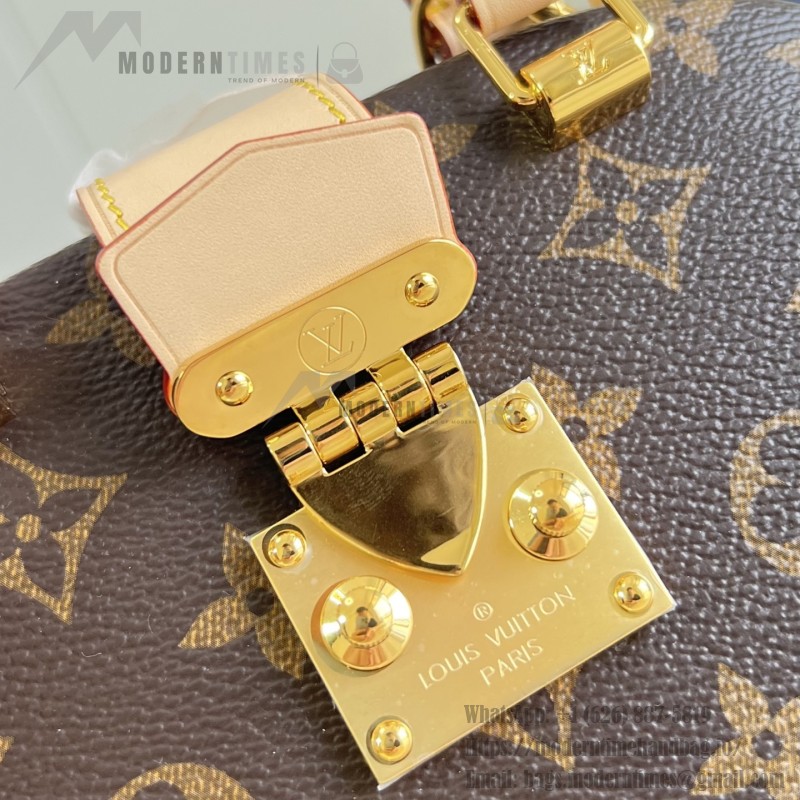 Louis Vuitton Alma Trunk 20 M26784 Monogram Canvas Handbag with S-Lock and Reinforced Metal Corners