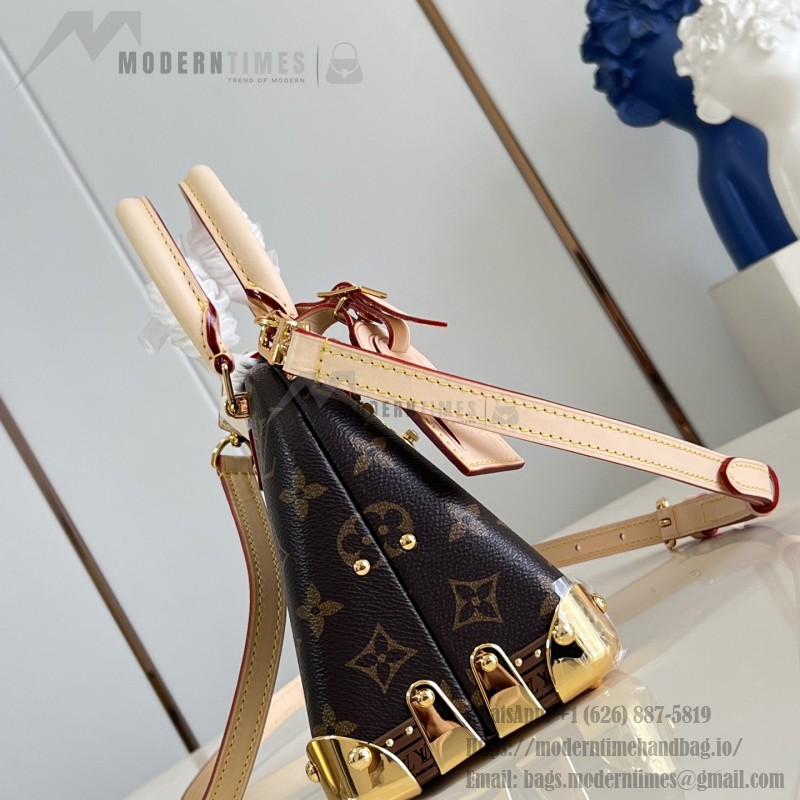 Louis Vuitton Alma Trunk 20 M26784 Monogram Canvas Handbag with S-Lock and Reinforced Metal Corners