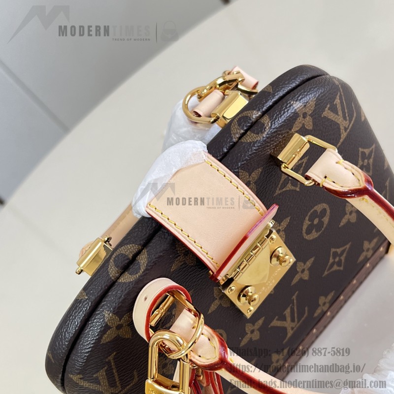 Louis Vuitton Alma Trunk 20 M26784 Monogram Canvas Handbag with S-Lock and Reinforced Metal Corners