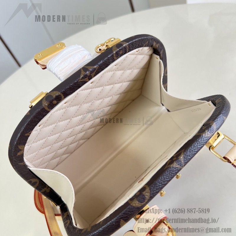 Louis Vuitton Alma Trunk 20 M26784 Monogram Canvas Handbag with S-Lock and Reinforced Metal Corners