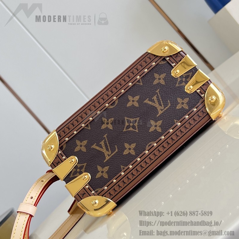 Louis Vuitton Alma Trunk 20 M26784 Monogram Canvas Handbag with S-Lock and Reinforced Metal Corners