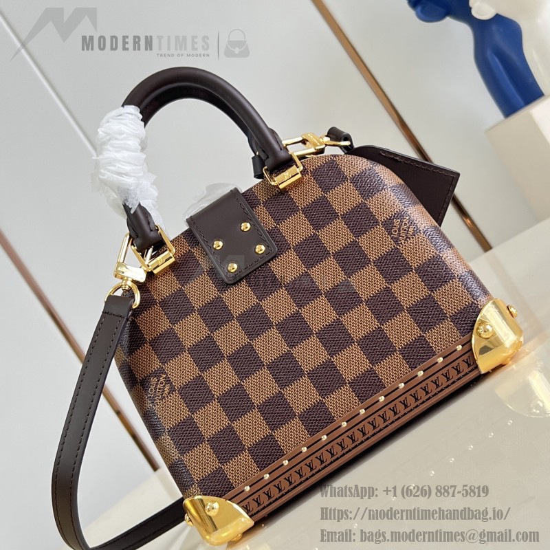 Louis Vuitton Alma Trunk 20 M26784 Monogram Canvas Handbag with S-Lock and Reinforced Metal Corners