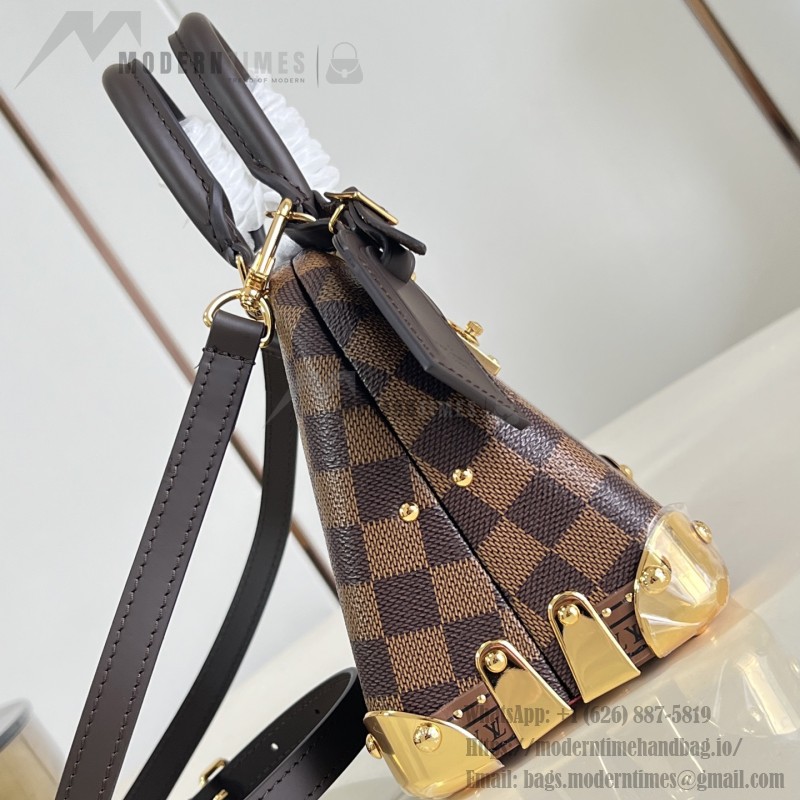 Louis Vuitton Alma Trunk 20 M26784 Monogram Canvas Handbag with S-Lock and Reinforced Metal Corners