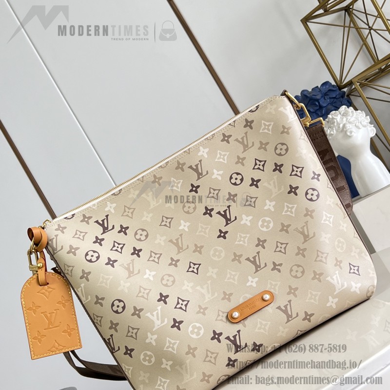 Louis Vuitton Vagabond Hobo PM M26931 Monogram Surplus Canvas Shoulder Bag with Embossed Woven-Effect Finish