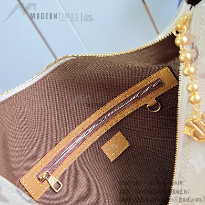 Louis Vuitton Vagabond Hobo PM M26931 Monogram Surplus Canvas Shoulder Bag with Embossed Woven-Effect Finish