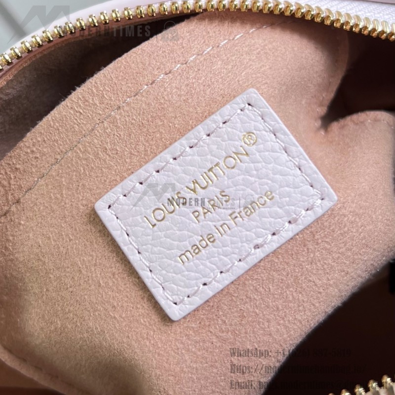 Louis Vuitton Speedy Bandoulière 20 M28529 Monogram Empreinte Couture Leather Handbag with LV Padlock and Decorative Chain