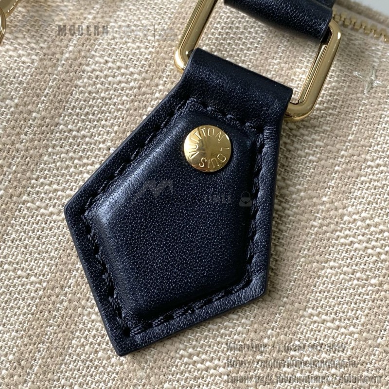 Louis Vuitton Speedy Bandoulière 22 M28761 Out Of The Trunk Monogram Canvas Handbag with S-Lock and Vintage Striped Details