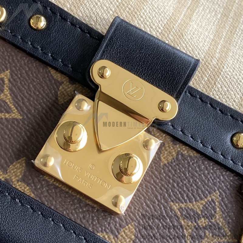 Louis Vuitton Speedy Bandoulière 22 M28761 Out Of The Trunk Monogram Canvas Handbag with S-Lock and Vintage Striped Details