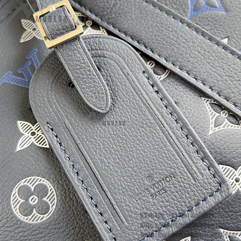 Louis Vuitton Keepall Bandoulière 50 M28836 Monogram Shadow Leather Travel Bag with Gradient Monogram Finish and Reinforced Shoulder Strap