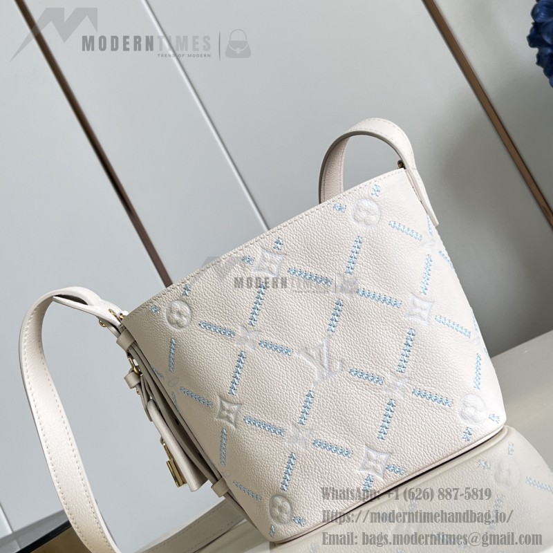Louis Vuitton All In BB M28910 Monogram Empreinte Couture Leather Bucket Bag with Embossed Finish, LV Padlock and Removable Zip Pouch
