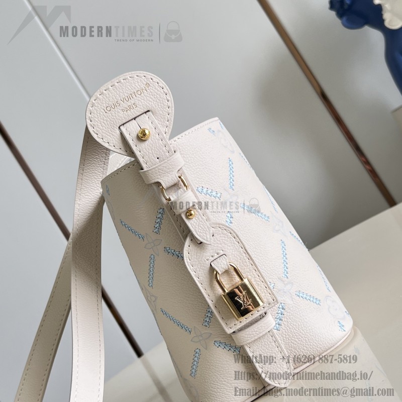 Louis Vuitton All In BB M28910 Monogram Empreinte Couture Leather Bucket Bag with Embossed Finish, LV Padlock and Removable Zip Pouch
