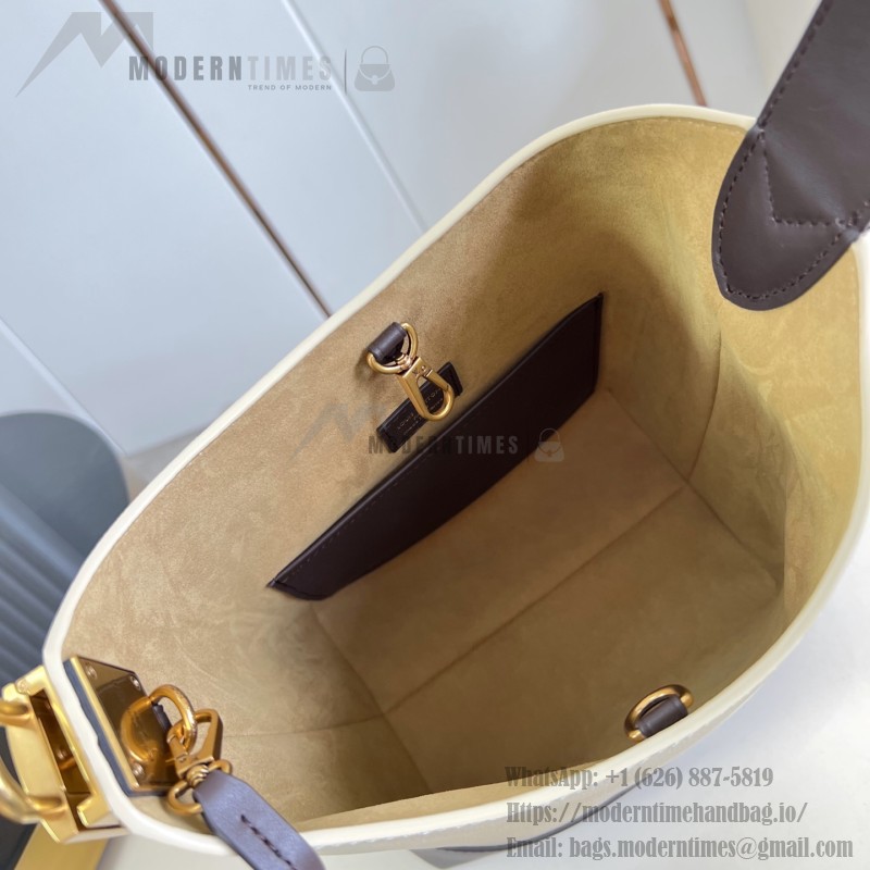 Louis Vuitton Hobo PM M29068 Flight Mode Bicolor Leather Shoulder Bag with Vintage Hardware and Removable Zip Pouch