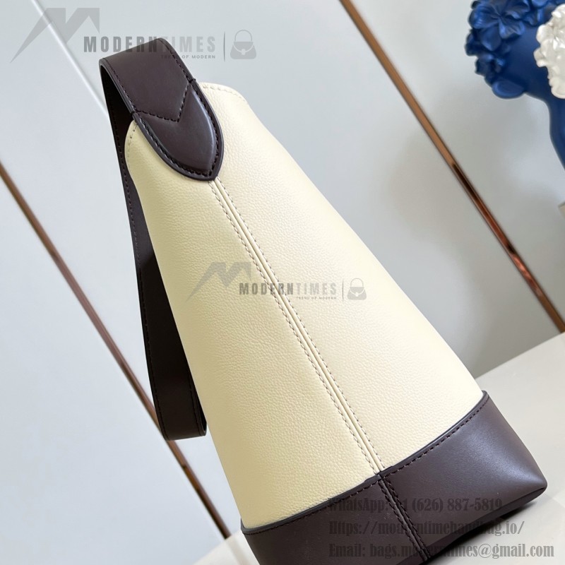 Louis Vuitton Hobo PM M29068 Flight Mode Bicolor Leather Shoulder Bag with Vintage Hardware and Removable Zip Pouch