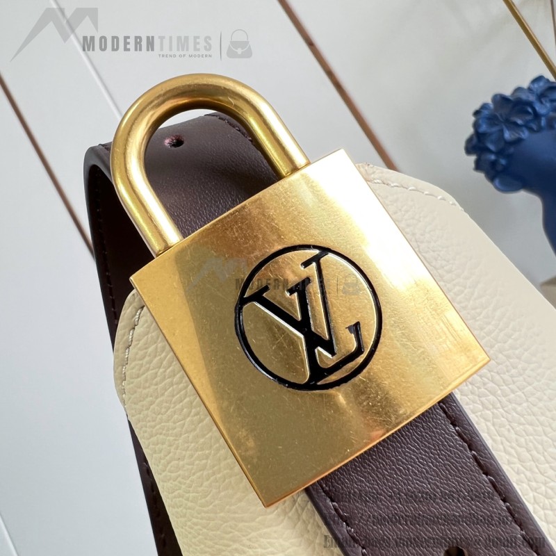 Louis Vuitton Hobo PM M29068 Flight Mode Bicolor Leather Shoulder Bag with Vintage Hardware and Removable Zip Pouch