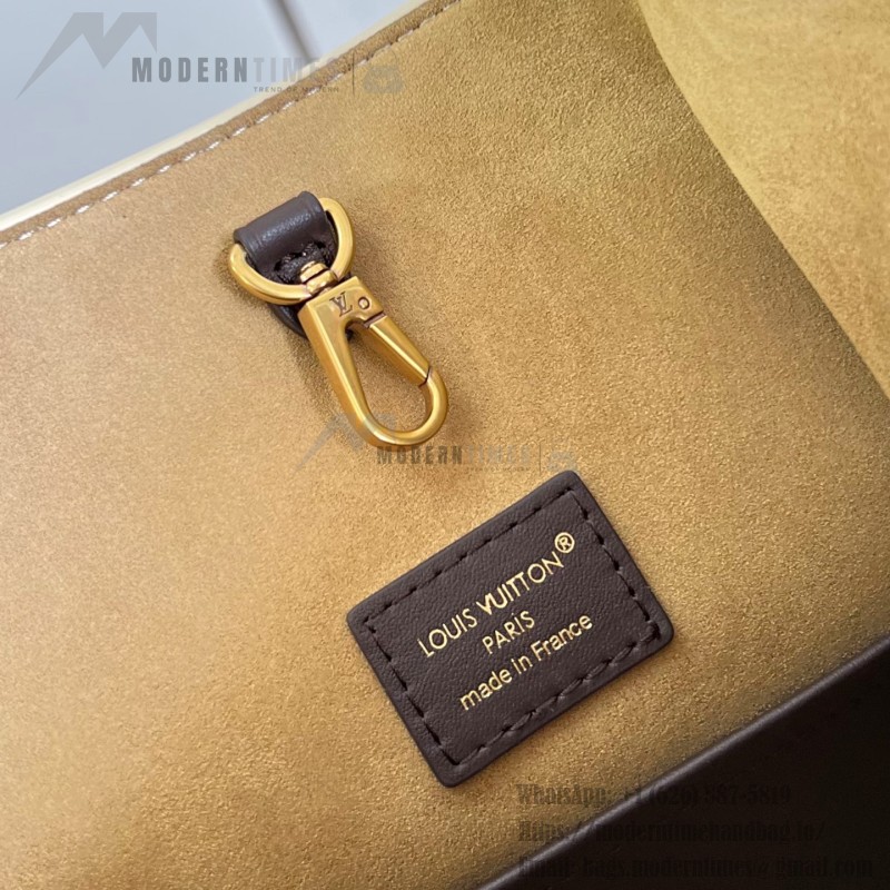 Louis Vuitton Hobo PM M29068 Flight Mode Bicolor Leather Shoulder Bag with Vintage Hardware and Removable Zip Pouch