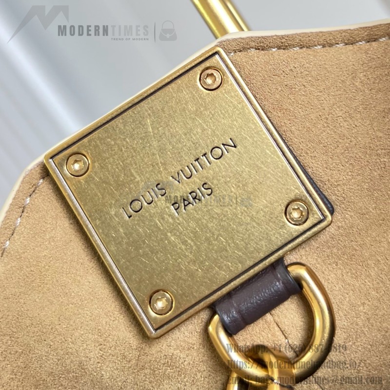 Louis Vuitton Hobo PM M29068 Flight Mode Bicolor Leather Shoulder Bag with Vintage Hardware and Removable Zip Pouch