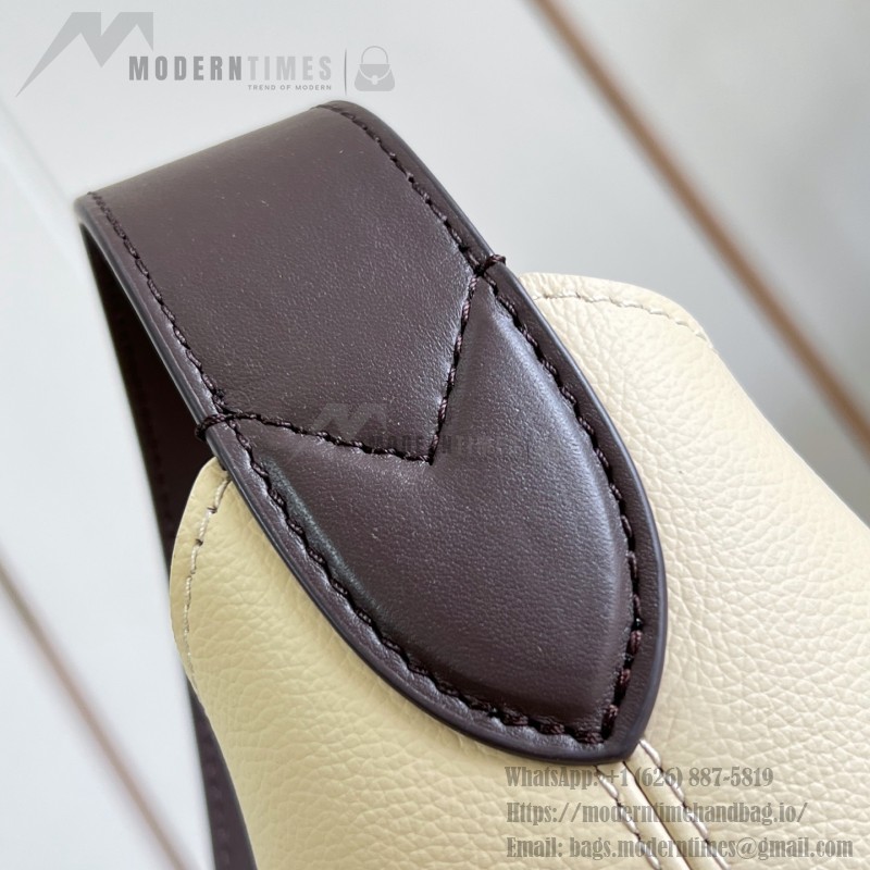 Louis Vuitton Hobo PM M29068 Flight Mode Bicolor Leather Shoulder Bag with Vintage Hardware and Removable Zip Pouch
