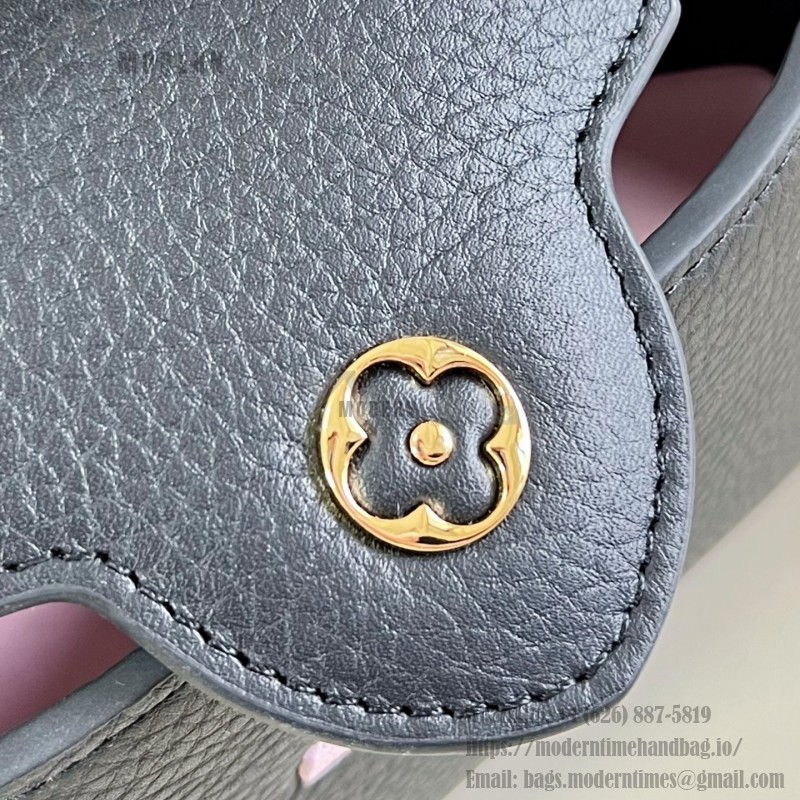 Louis Vuitton Capucines Mini M29439 Black Taurillon Leather Handbag with Hand-Braided Chain and Enamel Monogram Flower Charms