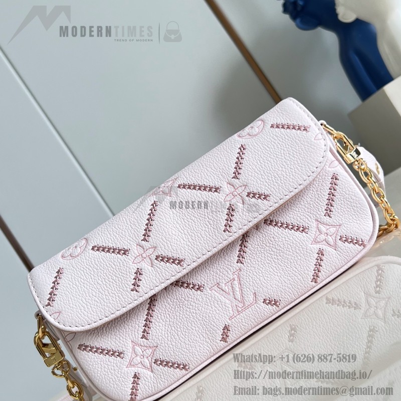 Louis Vuitton Wallet On Chain Ivy M29502 Monogram Empreinte Couture Leather Bag with Removable Gold Chain and Leather Strap