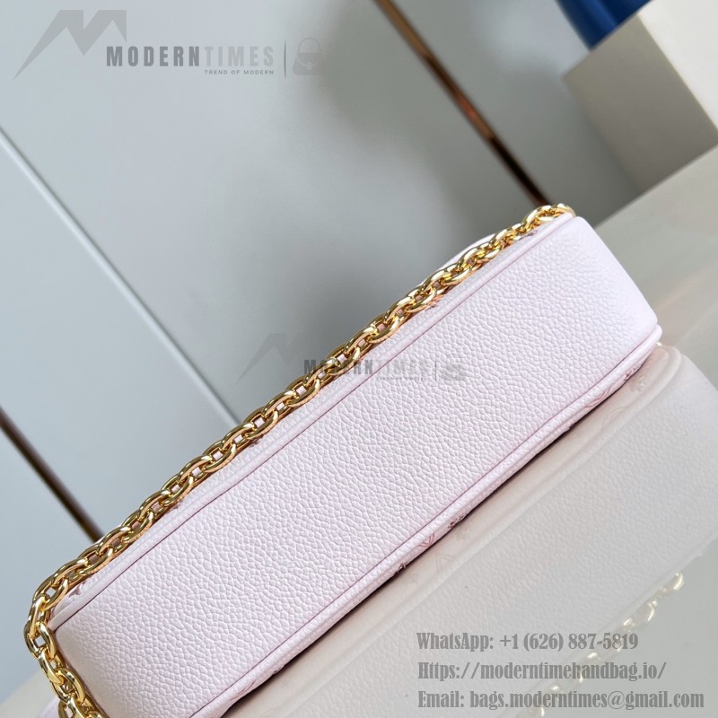 Louis Vuitton Wallet On Chain Ivy M29502 Monogram Empreinte Couture Leather Bag with Removable Gold Chain and Leather Strap