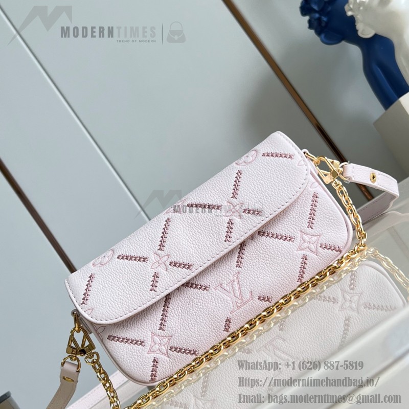  Louis Vuitton Wallet On Chain Ivy M29502 Monogram Empreinte Couture Leather Bag with Removable Gold Chain and Leather Strap