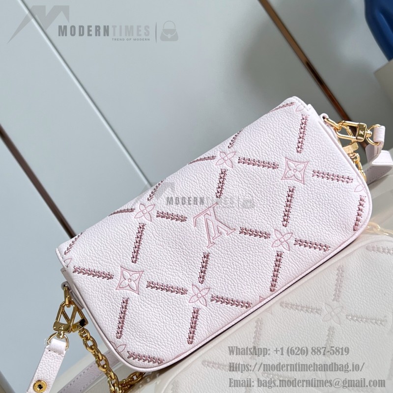  Louis Vuitton Wallet On Chain Ivy M29502 Monogram Empreinte Couture Leather Bag with Removable Gold Chain and Leather Strap