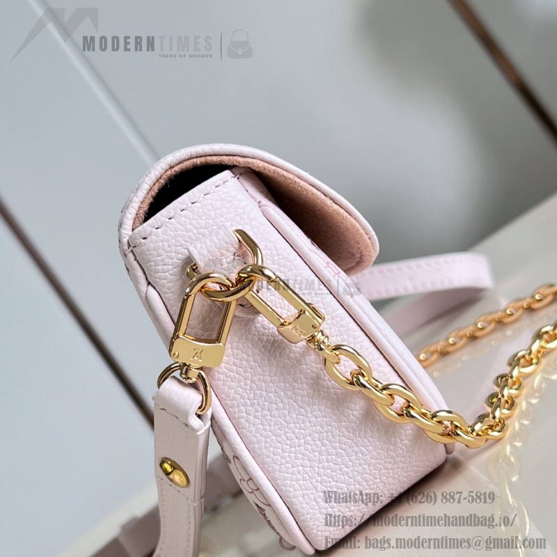  Louis Vuitton Wallet On Chain Ivy M29502 Monogram Empreinte Couture Leather Bag with Removable Gold Chain and Leather Strap