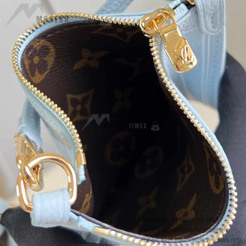 Louis Vuitton Neverfull Inside Out BB M28336 Reversible Leather Handbag with Heart Embroidery and Removable Zip Pouch