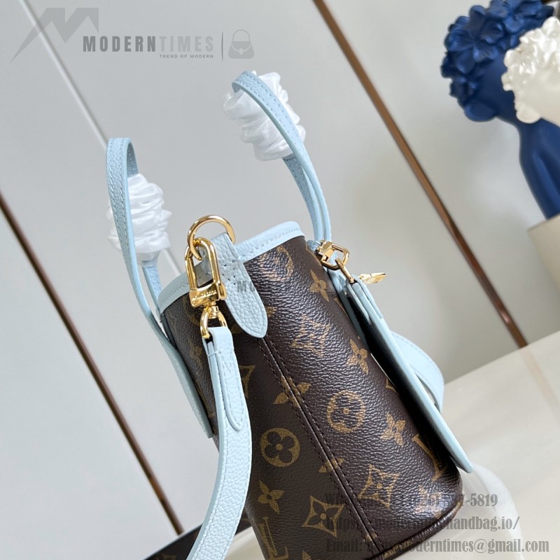 Louis Vuitton Neverfull Inside Out BB M28336 Reversible Leather Handbag with Heart Embroidery and Removable Zip Pouch