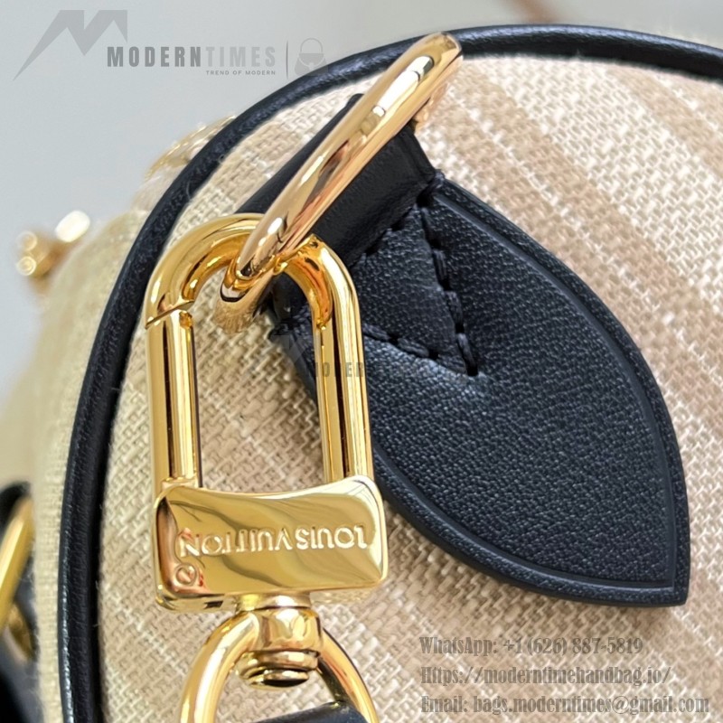 Louis Vuitton Speedy Bandoulière 22 Out Of The Trunk Monogram Canvas Replica Handbag with S-Lock and Leather Trim