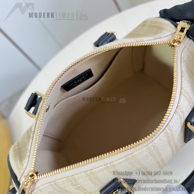 Louis Vuitton Speedy Bandoulière 22 Out Of The Trunk Monogram Canvas Replica Handbag with S-Lock and Leather Trim