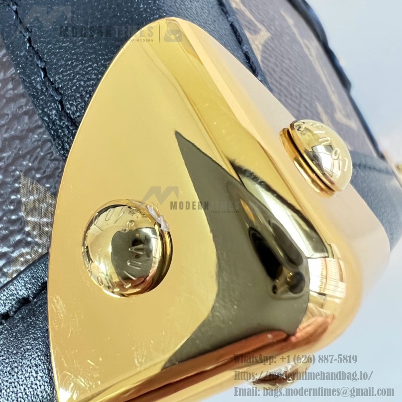 Louis Vuitton Speedy Bandoulière 22 Out Of The Trunk Monogram Canvas Replica Handbag with S-Lock and Leather Trim