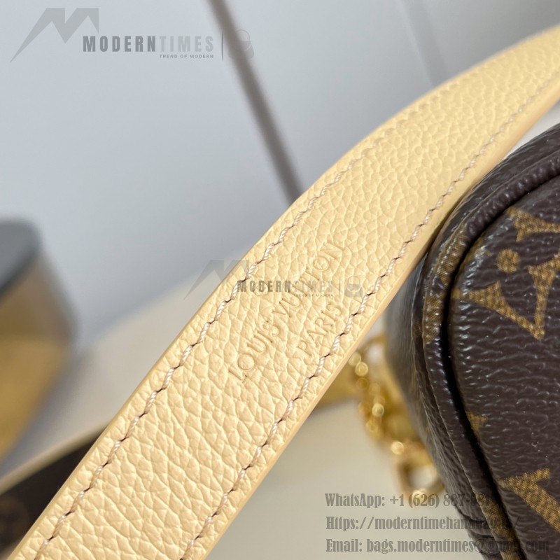 Louis Vuitton Neverfull Inside Out BB cream and red leather replica handbag with heart embroidery and removable zippered pouch